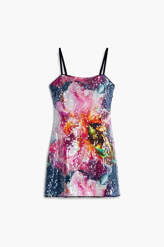 Vestito con fiori in paillettes Vestito con fiori in paillettes