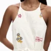 Vestito con scollo all’americana ricamato