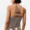 Vestito con spalline e frange