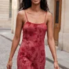Vestito con spalline floccato Vestito con spalline floccato