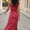 Vestito con spalline floccato Vestito con spalline floccato
