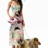 Vestito con spalline stampato