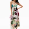 Vestito con spalline stampato