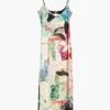 Vestito con spalline stampato