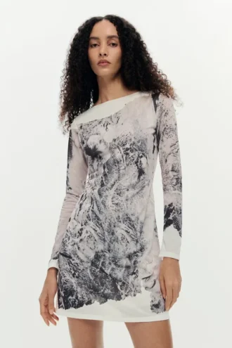 Vestito con stampa collage