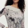 Vestito con stampa collage
