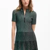 Vestito con texture e zip