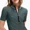 Vestito con texture e zip