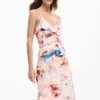 Vestito con volant a fiori