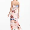 Vestito con volant a fiori