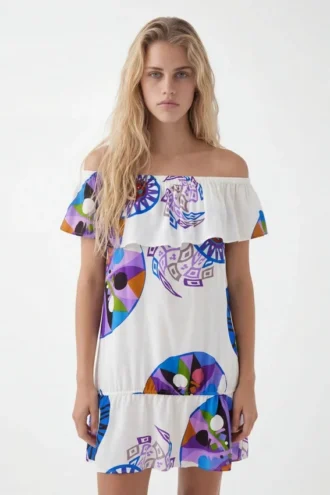 Vestito corto con volant M. Christian Lacroix