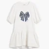 Vestito di felpa con fiocco