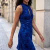 Vestito floccato
