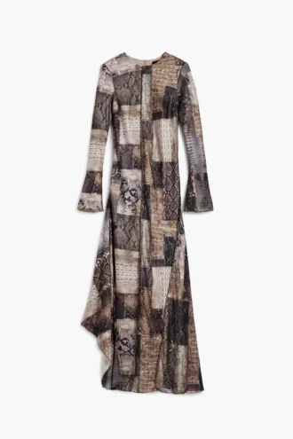 Vestito fluido con stampa animalier