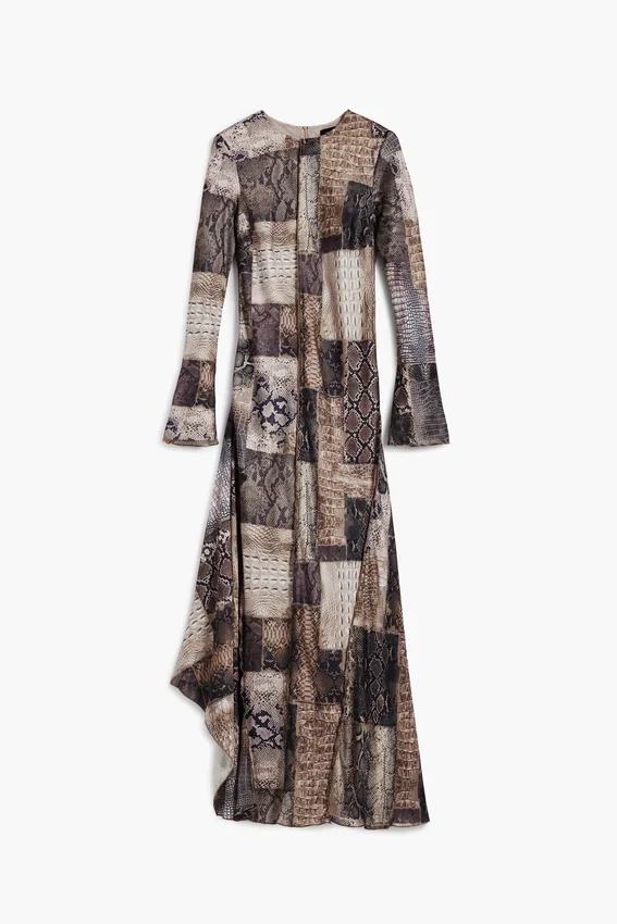 Vestito fluido con stampa animalier Vestito fluido con stampa animalier