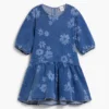Vestito in denim a fiori