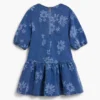 Vestito in denim a fiori