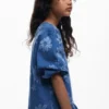 Vestito in denim a fiori