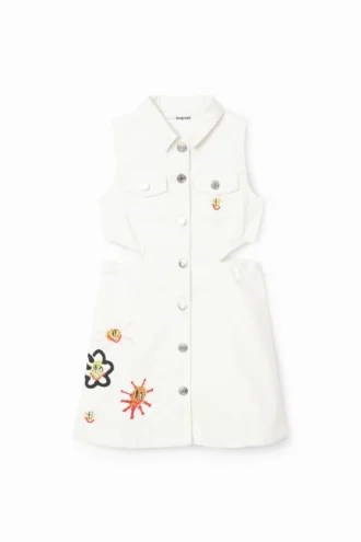 Vestito in denim con cut-out