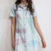 Vestito in denim stampato