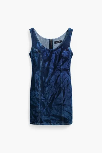 Vestito in denim stampato