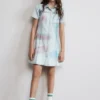 Vestito in denim stampato