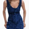 Vestito in denim stampato