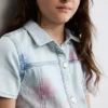 Vestito in denim stampato