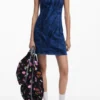 Vestito in denim stampato
