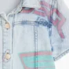 Vestito in denim stampato