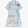 Vestito in denim stampato