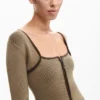 Vestito in maglia con cerniera