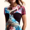 Vestito in maglia con fiori M. C. Lacroix