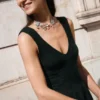 Vestito in maglia con spalline
