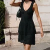 Vestito in maglia con spalline