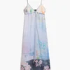 Vestito lungo in denim con spalline