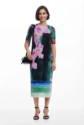 Vestito midi a fiori