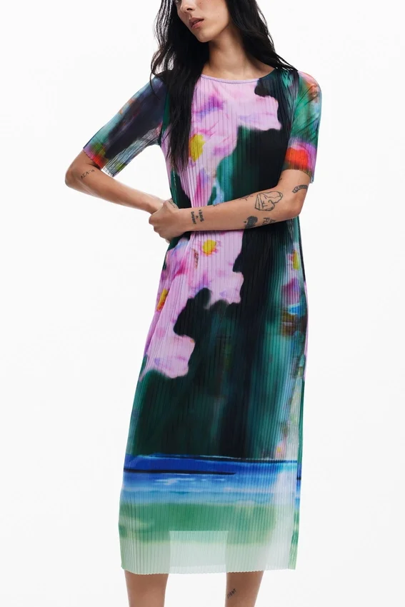 Vestito midi a fiori Vestito midi a fiori