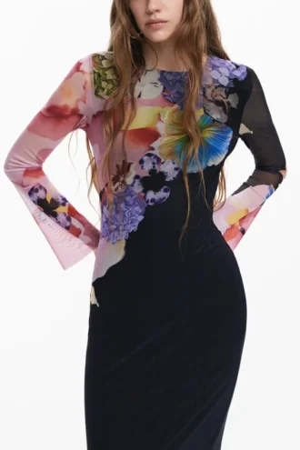 Vestito midi a fiori Vestito midi a fiori