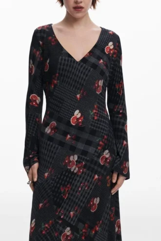 Vestito midi a quadri
