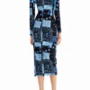 Vestito midi a righe floreali