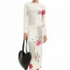 Vestito midi aderente con stampa