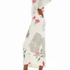 Vestito midi aderente con stampa