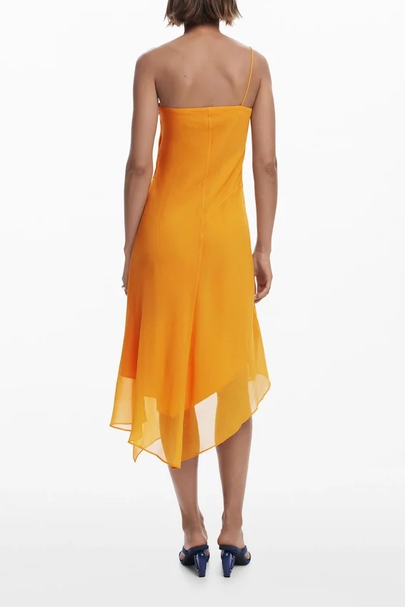 Vestito midi asimmetrico a strati Vestito midi asimmetrico a strati