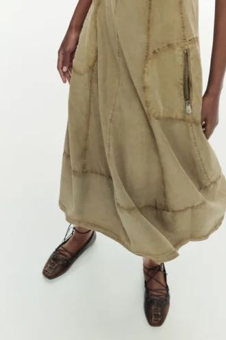 Vestito midi con cuciture