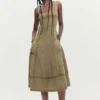 Vestito midi con cuciture