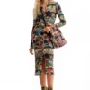Vestito midi con motivo tapestry di Christian Lacroix Vestito midi con motivo tapestry di Christian Lacroix