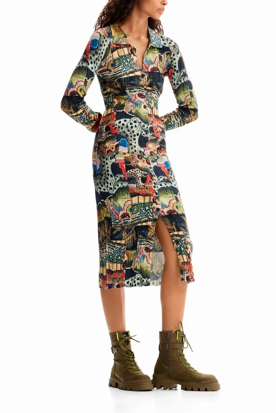 Vestito midi con motivo tapestry di Christian Lacroix Vestito midi con motivo tapestry di Christian Lacroix