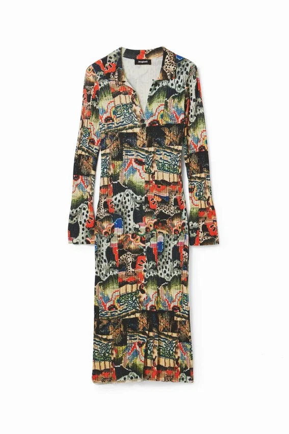 Vestito midi con motivo tapestry di Christian Lacroix Vestito midi con motivo tapestry di Christian Lacroix