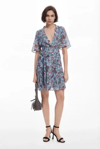 Vestito midi con stampa floreale